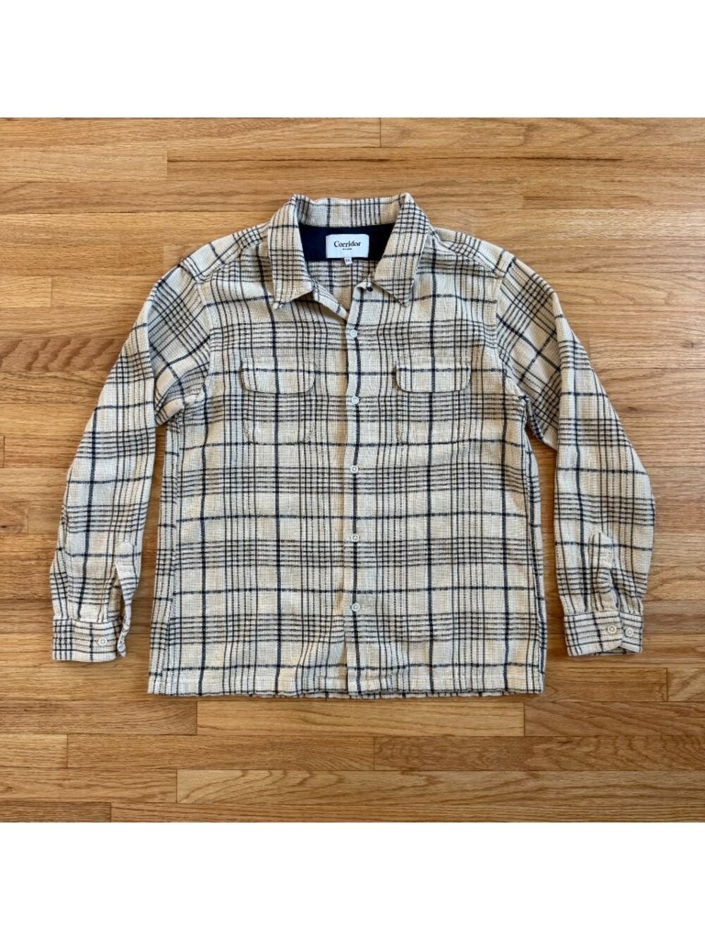 Corridor Loose Weave Overshirt in Cream XXL